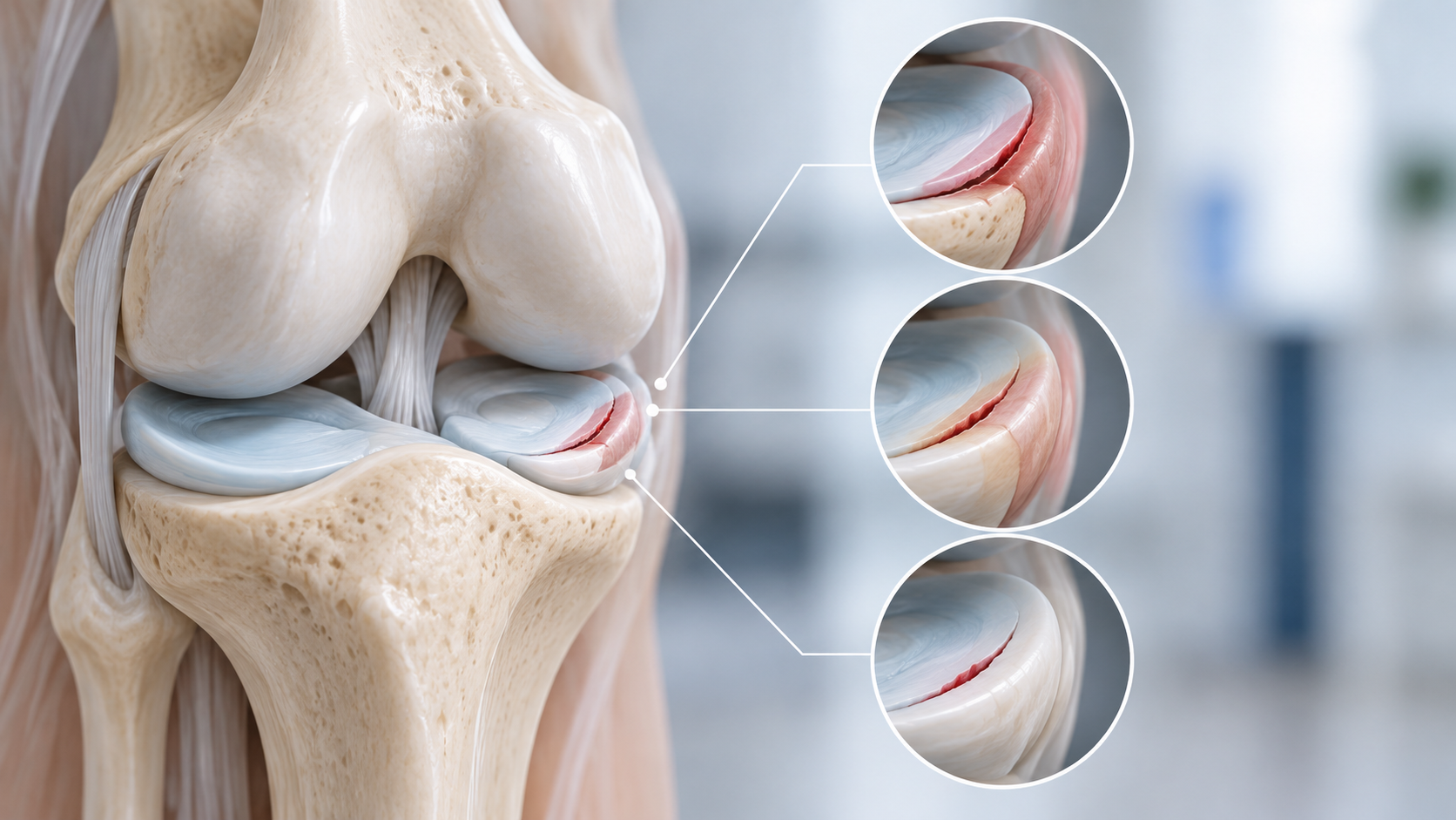 Knee Meniscus Tear Zone Illustration